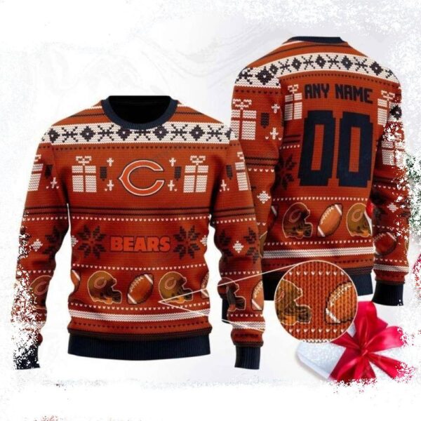 Men’s Chicago Bears Ugly Sweater – Snowflake Edition - available at - rugbyfanstore.com