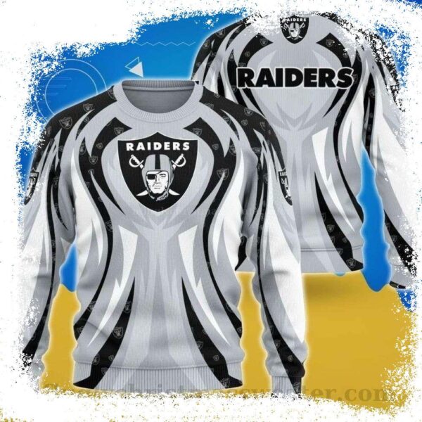 Mens Raiders Christmas Sweater – Raiders Logo Print – Fun Gift Idea - available at - rugbyfanstore.com