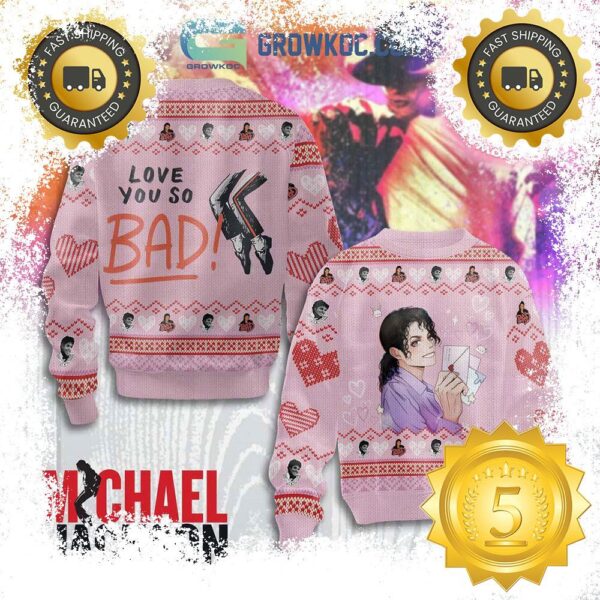 Michael Jackson Love You So Bad Ugly Christmas Sweater Gift For Holiday - available at - rugbyfanstore.com