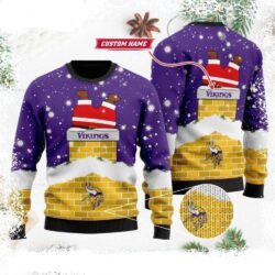 Minnesota Vikings Chimney Surprise Ugly Sweater Unique Gift For Fans - available at - rugbyfanstore.com