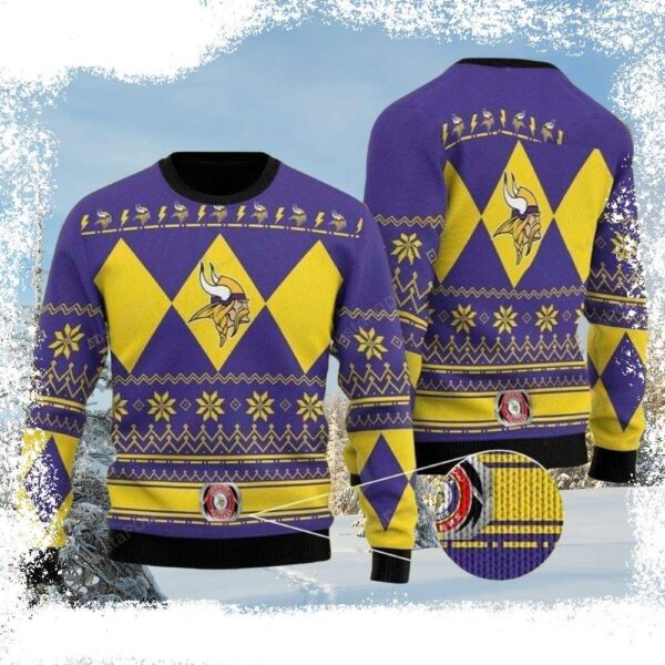 Minnesota Vikings Logo Ugly Christmas Sweater – Perfect Fan Gift - available at - rugbyfanstore.com