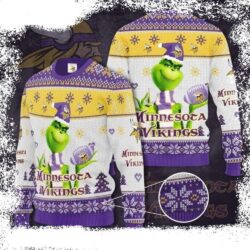 Minnesota Vikings Ugly Christmas Sweater – Grinch Graphics Edition - available at - rugbyfanstore.com