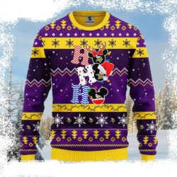 Minnesota Vikings Ugly Christmas Sweater – Ho Ho Ho Mickey Touchdown - available at - rugbyfanstore.com