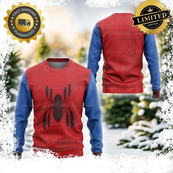 Movie Superhero Homemade Spiderman Custom Imitation Knitted Ugly Sweater - available at - rugbyfanstore.com