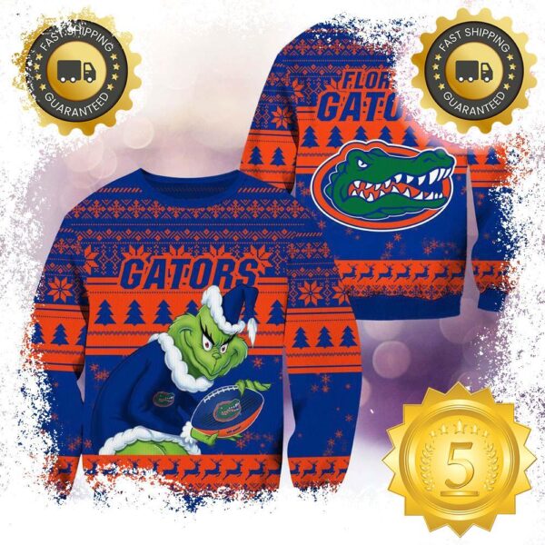 NCAA Florida Gators Grinch Christmas Ugly Sweater Gift For Men And Women - available at - rugbyfanstore.com