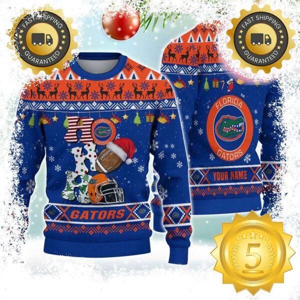 NCAA Florida Gators HO HO HO Ugly Christmas Sweater Gift For Men And Women - available at - rugbyfanstore.com