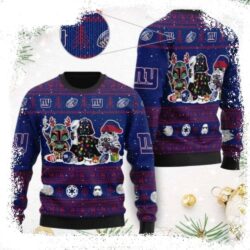 New York Giants Star Wars Chibi Characters Ugly Christmas Sweater - available at - rugbyfanstore.com