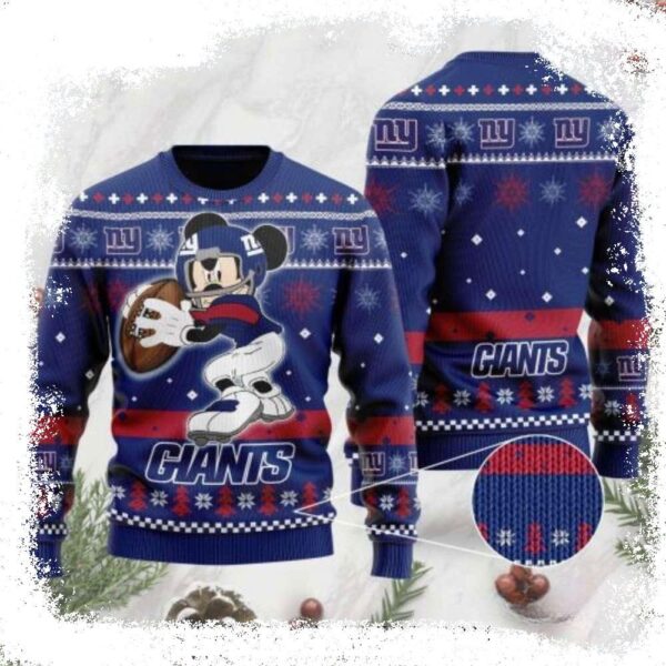 New York Giants Ugly Sweater – Mickey Mouse Graphic - available at - rugbyfanstore.com