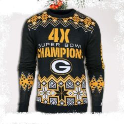 NFL 4X Super Bow Green Bay Packers Ugly Christmas Sweater - available at - rugbyfanstore.com