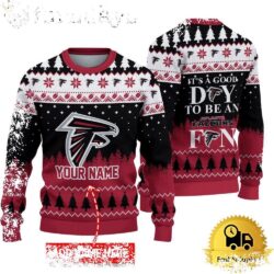 NFL Atlanta Falcons It’s A Good Day To Be A Fan Ugly Christmas Sweater - available at - rugbyfanstore.com