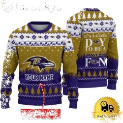 NFL Baltimore Ravens It’s A Good Day To Be A Fan Ugly Christmas Sweater - available at - rugbyfanstore.com