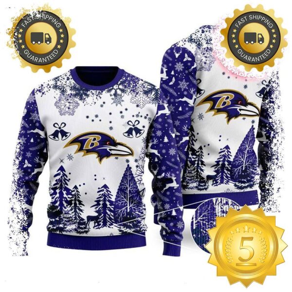 NFL Baltimore Ravens Special Christmas Ugly Sweater Design Gift For Men And Women - available at - rugbyfanstore.com