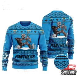 Nfl Carolina Panthers Funny Starwars Yoda Stormtrooper Ugly Christmas Sweaters - available at - rugbyfanstore.com