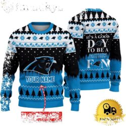 NFL Carolina Panthers It’s A Good Day To Be A Fan Ugly Christmas Sweater - available at - rugbyfanstore.com