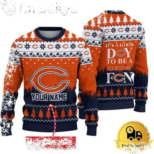 NFL Chicago Bears It’s A Good Day To Be A Fan Ugly Christmas Sweater - available at - rugbyfanstore.com