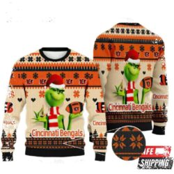 Nfl Cincinnati Bengals Grinch Ugly Christmas Sweaters - available at - rugbyfanstore.com