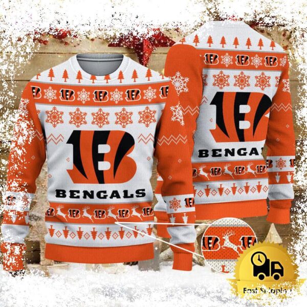 NFL Cincinnati Bengals Team Winter Ugly Christmas Sweater - available at - rugbyfanstore.com