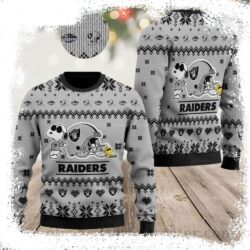 NFL Cute Snoopy Raiders Ugly Christmas Sweater – Ideal Gift For Him - available at - rugbyfanstore.com