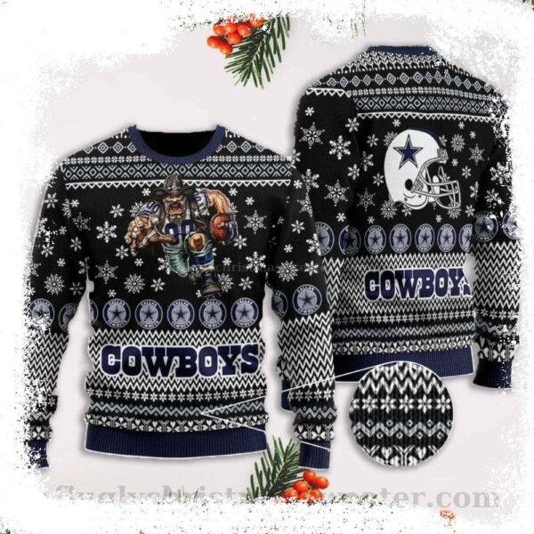 NFL Dallas Cowboys Football Funny Xmas Sweaters - available at - rugbyfanstore.com