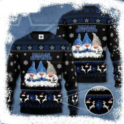 NFL Dallas Cowboys Gnomes – Black Dark Ugly Christmas Sweater - available at - rugbyfanstore.com