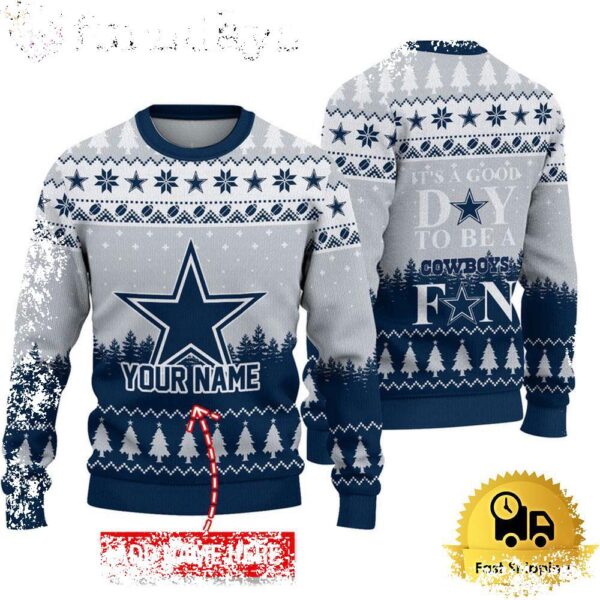 NFL Dallas Cowboys It’s A Good Day To Be A Fan Ugly Christmas Sweater - available at - rugbyfanstore.com