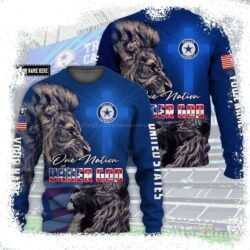 NFL Dallas Cowboys Lion One Nation Under God – Personalized Ugly Christmas Sweater - available at - rugbyfanstore.com