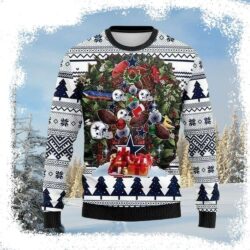 NFL Dallas Cowboys Tree Christmas Knitting Pattern All Over Print Funny Xmas Sweaters - available at - rugbyfanstore.com