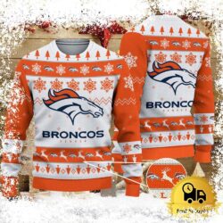 NFL Denver Broncos Team Winter Ugly Christmas Sweater - available at - rugbyfanstore.com