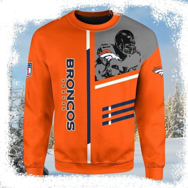 NFL Denver Broncos Ugly Christmas Sweater With Dynamic Player Motifs - available at - rugbyfanstore.com