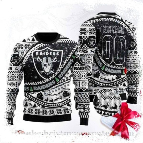 NFL Football Ugly Christmas Sweater Oakland Raiders – Ideal Gift For Fans - available at - rugbyfanstore.com