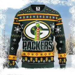 NFL Funny Grinch Print On Green Bay Packers Ugly Christmas Sweater - available at - rugbyfanstore.com