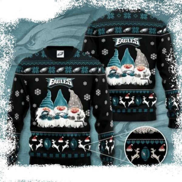 NFL Gnomes Eagles Ugly Christmas Sweater – Gifts For Philadelphia Eagles Fans - available at - rugbyfanstore.com