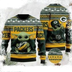 NFL Green Bay Packers Baby Yoda Ugly Sweater Unique Gift For Fans - available at - rugbyfanstore.com