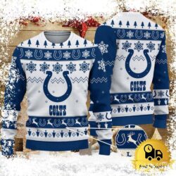 NFL Indianapolis Colts Team Winter Ugly Christmas Sweater - available at - rugbyfanstore.com