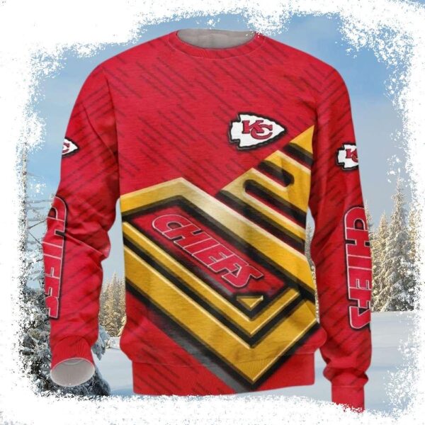 NFL Kc Chiefs Logo Pattern Xmas Sweater – Unique Gift For Fans - available at - rugbyfanstore.com