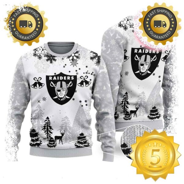 NFL Las Vegas Raiders Special Christmas Ugly Sweater Design Gift For Men And Women - available at - rugbyfanstore.com