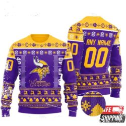 Nfl Minnesota Vikings Personalized Ugly Christmas Sweaters - available at - rugbyfanstore.com