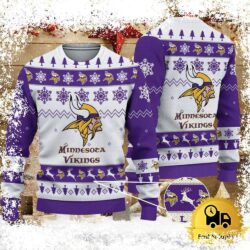 NFL Minnesota Vikings Team Winter Ugly Christmas Sweater - available at - rugbyfanstore.com