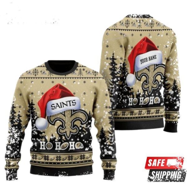 Nfl New Orleans Saints Ugly Christmas Hat Ugly Christmas Sweaters - available at - rugbyfanstore.com