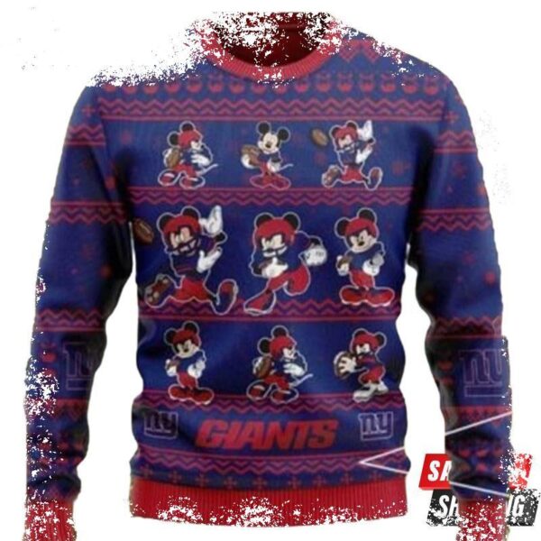 Nfl New York Giants Black Blue Ugly Christmas Sweaters - available at - rugbyfanstore.com