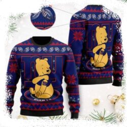 NFL New York Giants Cute Winnie The Pooh Bear Ugly Christmas Sweater - available at - rugbyfanstore.com