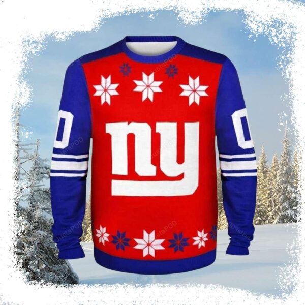 NFL New York Giants Logo Edition Ugly Christmas Sweater - available at - rugbyfanstore.com