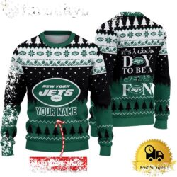 NFL New York Jets It’s A Good Day To Be A Fan Ugly Christmas Sweater - available at - rugbyfanstore.com