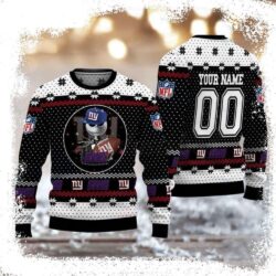 NFL Ny Giants Jack Skellington – Custom Name And Number Ugly Christmas Sweater - available at - rugbyfanstore.com