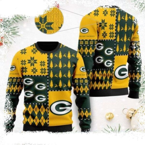 NFL Packers Ugly Sweater – Logo Prints - available at - rugbyfanstore.com