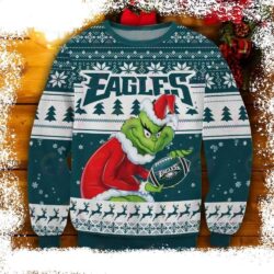 NFL Philadelphia Eagles Grinch Christmas Sweater – Gifts For Eagles Fans - available at - rugbyfanstore.com