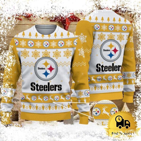 NFL Pittsburgh Steelers Team Winter Ugly Christmas Sweater - available at - rugbyfanstore.com