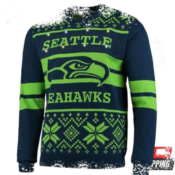 Nfl Seattle Seahawks Green Design Ugly Christmas Sweaters - available at - rugbyfanstore.com