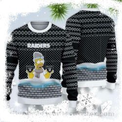 NFL Simpson Las Vegas Raiders Ugly Christmas Sweater – Perfect Gift For Him - available at - rugbyfanstore.com