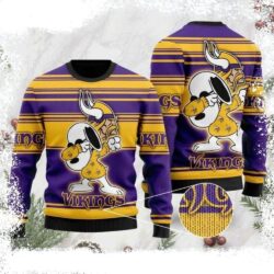 NFL Snoopy Dabbing Minnesota Vikings Christmas Sweater Unique Gift For Fans - available at - rugbyfanstore.com